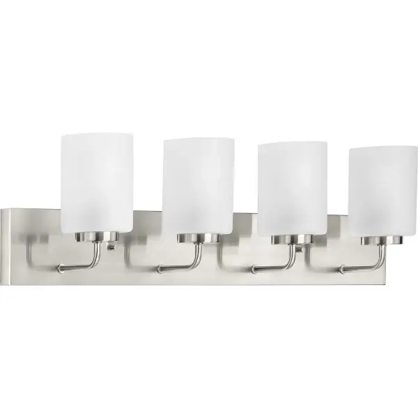 Merry Collection Four-Light Etched Glass Bath Vanity Wall Light - Image 3