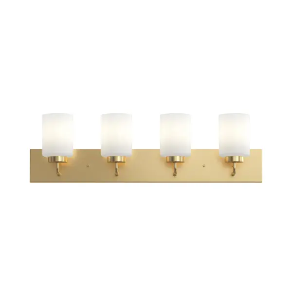 Merry Collection Four-Light Etched Glass Bath Vanity Wall Light - Image 12