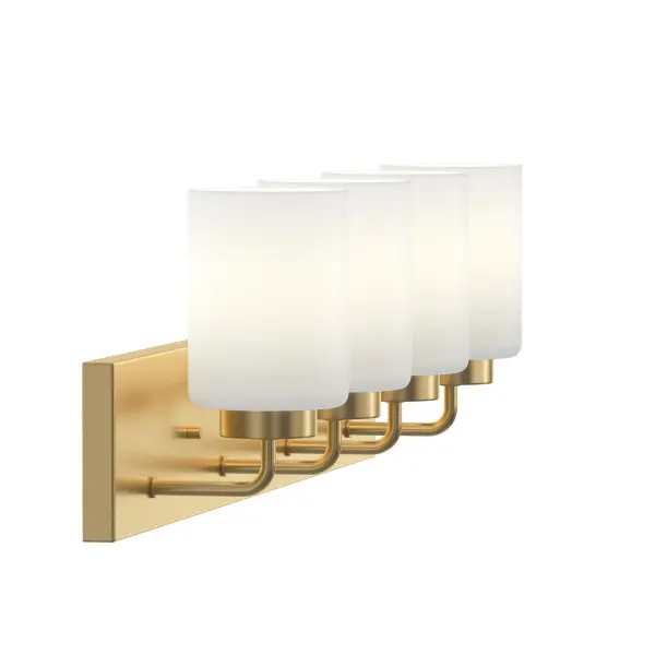 Merry Collection Four-Light Etched Glass Bath Vanity Wall Light - Image 13