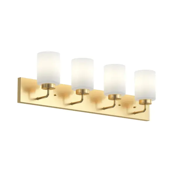 Merry Collection Four-Light Etched Glass Bath Vanity Wall Light - Image 7