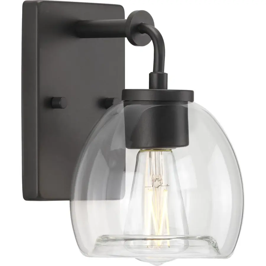 Caisson One-Light Clear Glass Bath Vanity Light - Image 1