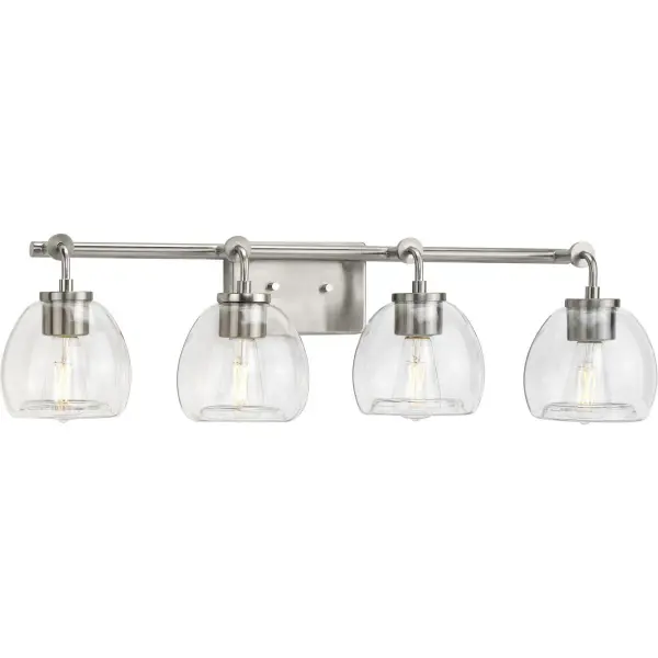 Caisson Four-Light Clear Glass Bath Vanity Light - Image 1