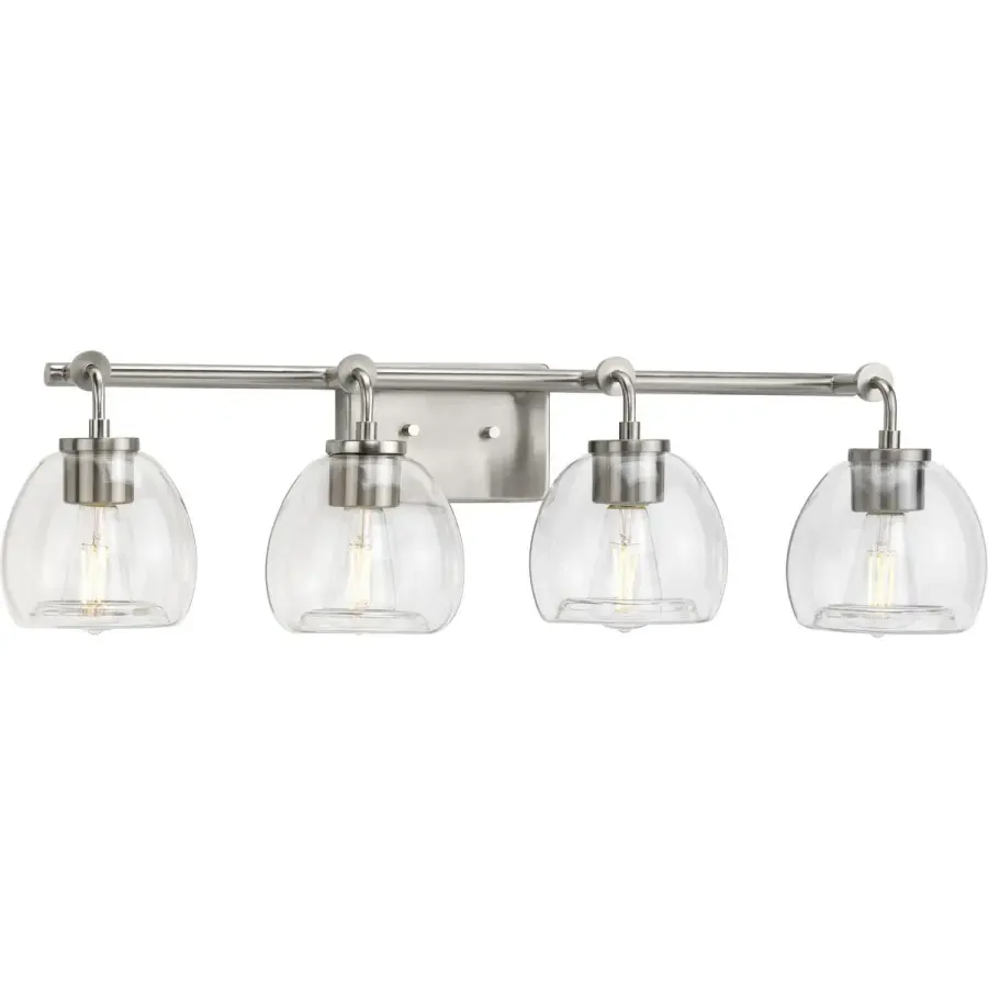 Caisson Four-Light Clear Glass Bath Vanity Light - Image 1