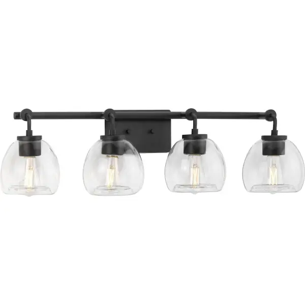 Caisson Four-Light Clear Glass Bath Vanity Light - Image 2