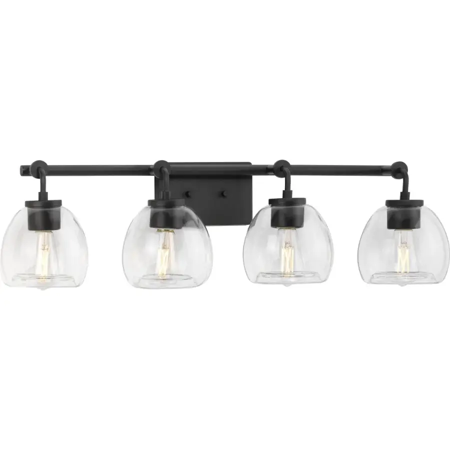 Caisson Four-Light Clear Glass Bath Vanity Light - Image 2