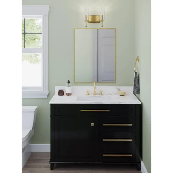 Elara Two-Light Clear Glass Bath Vanity Light - Image 6