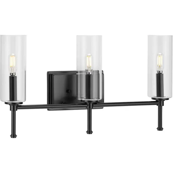 Elara Three-Light Clear Glass Bath Vanity Light - Image 2
