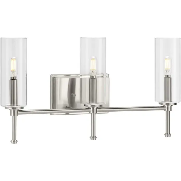 Elara Three-Light Clear Glass Bath Vanity Light - Image 3