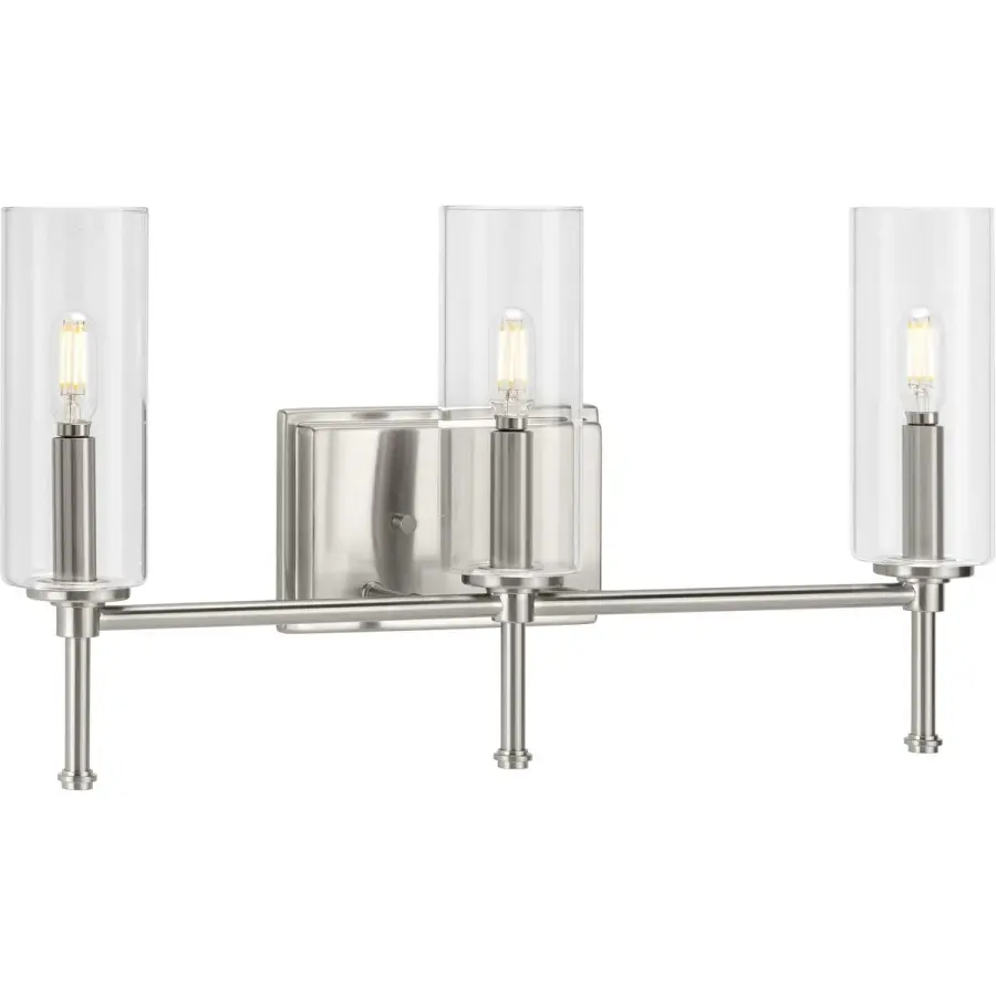 Elara Three-Light Clear Glass Bath Vanity Light - Image 3