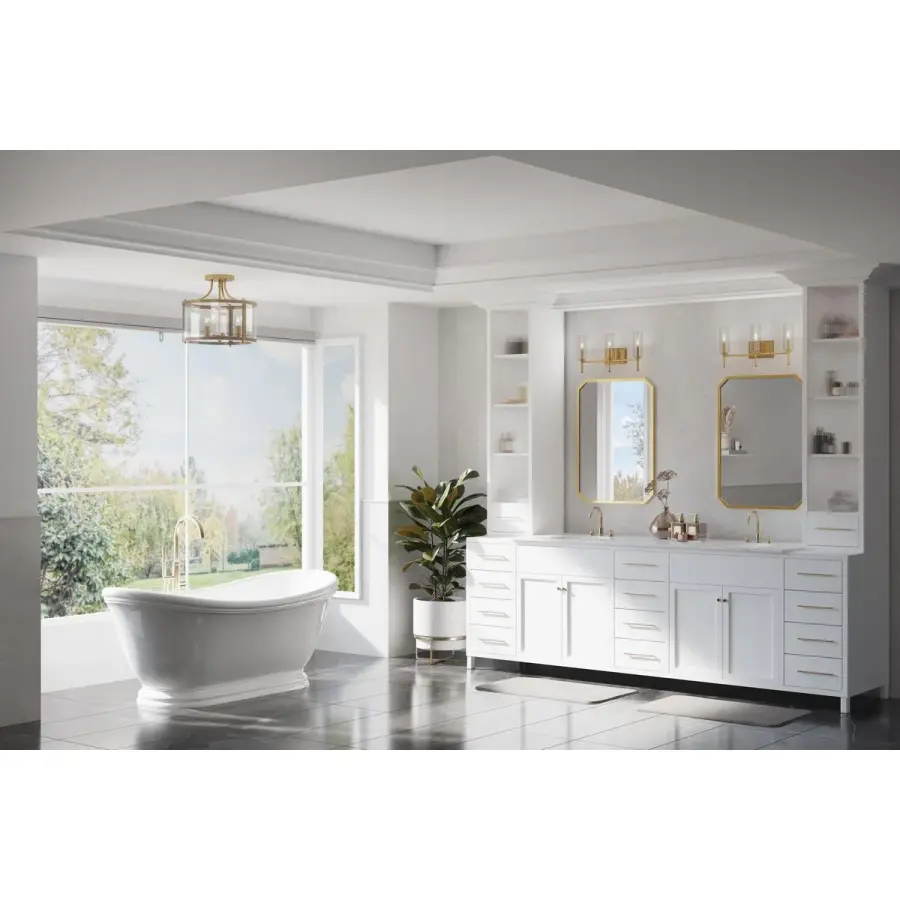 Elara Three-Light Clear Glass Bath Vanity Light - Image 4