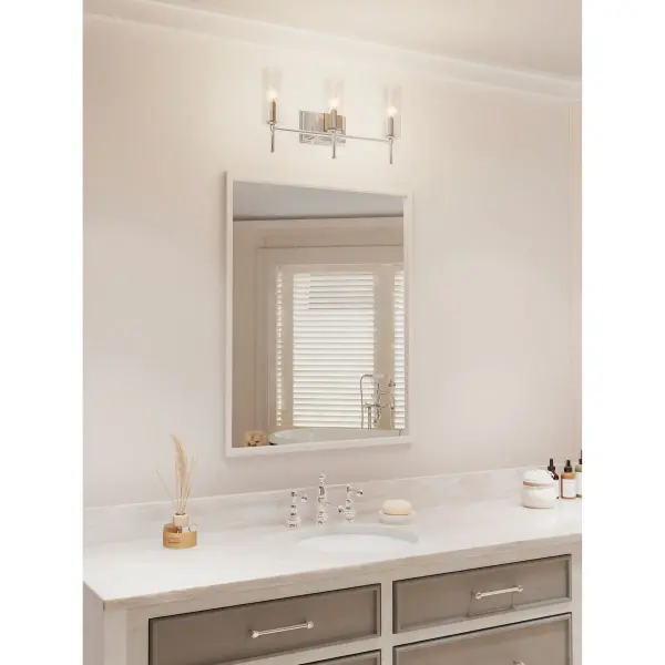 Elara Three-Light Clear Glass Bath Vanity Light - Image 6