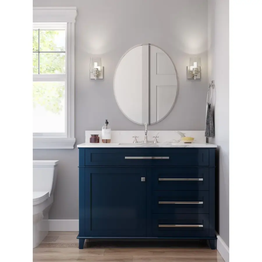 Calais One-Light Clear Glass Bath Vanity Light - Image 5