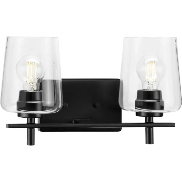 Calais Two-Light Clear Glass Bath Vanity Light - Image 1