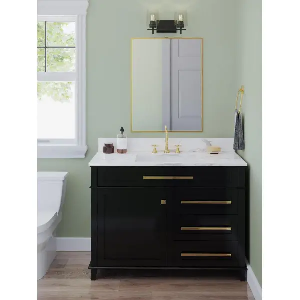 Calais Two-Light Clear Glass Bath Vanity Light - Image 4