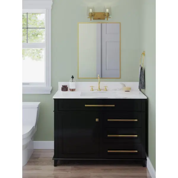 Calais Two-Light Clear Glass Bath Vanity Light - Image 6