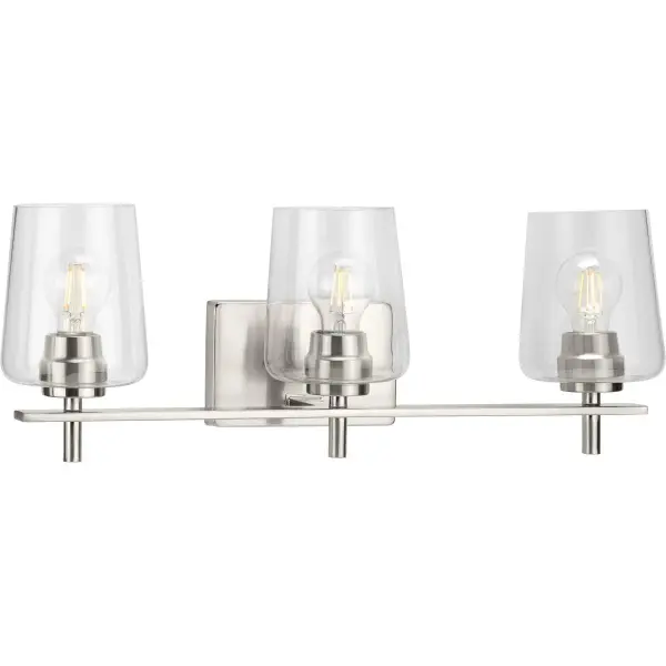 Calais Three-Light Clear Glass Bath Vanity Light - Image 4