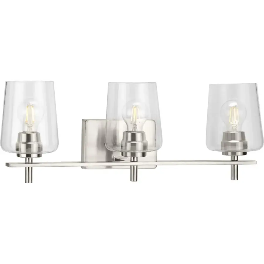 Calais Three-Light Clear Glass Bath Vanity Light - Image 4