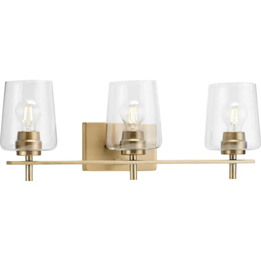 Calais Three-Light Clear Glass Bath Vanity Light - Image 5