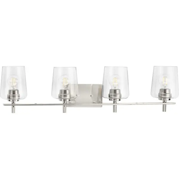 Calais Four-Light Clear Glass Bath Vanity Light - Image 1