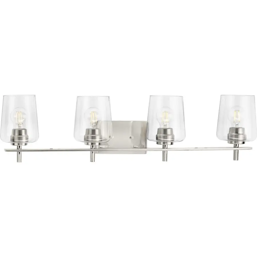 Calais Four-Light Clear Glass Bath Vanity Light - Image 1