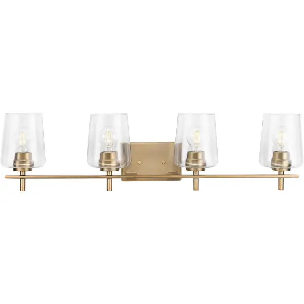 Calais Four-Light Clear Glass Bath Vanity Light - Image 3