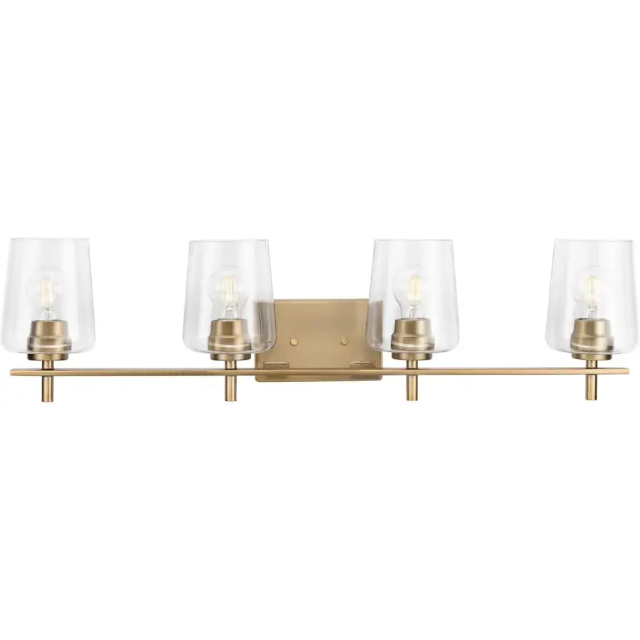 Calais Four-Light Clear Glass Bath Vanity Light - Image 3