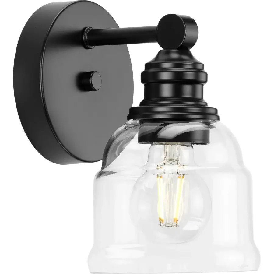 Ambrose One-Light Clear Glass Bath Vanity Light - Image 1