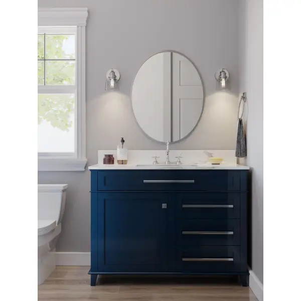 Ambrose One-Light Clear Glass Bath Vanity Light - Image 4