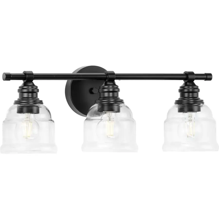 Ambrose Three-Light Clear Glass Bath Vanity Light - Image 4