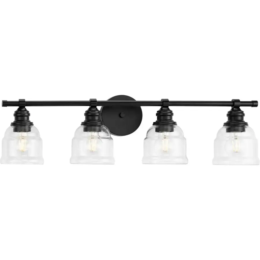 Ambrose Four-Light Clear Glass Bath Vanity Light - Image 2