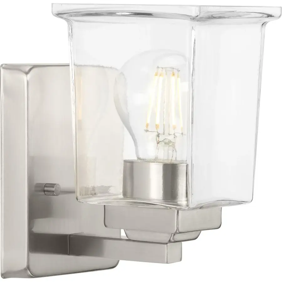 Gilmour One-Light Clear Glass Bath Vanity Light - Image 1
