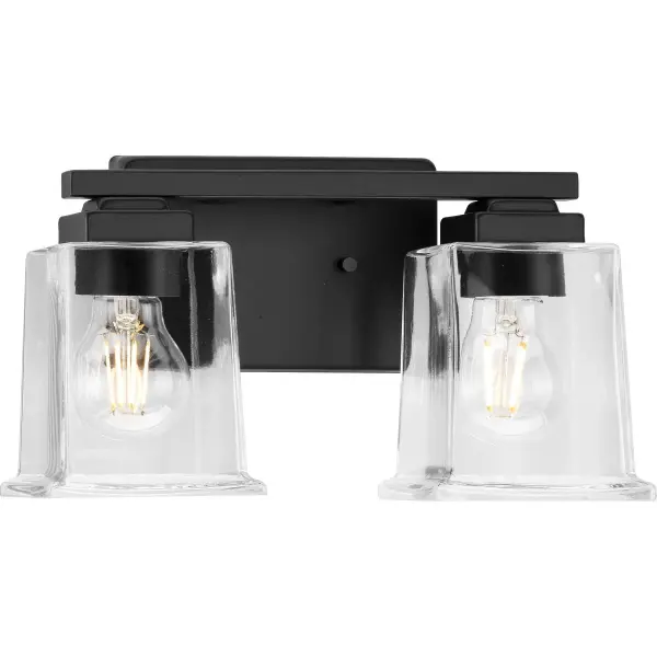 Gilmour Two-Light Clear Glass Bath Vanity Light - Image 1