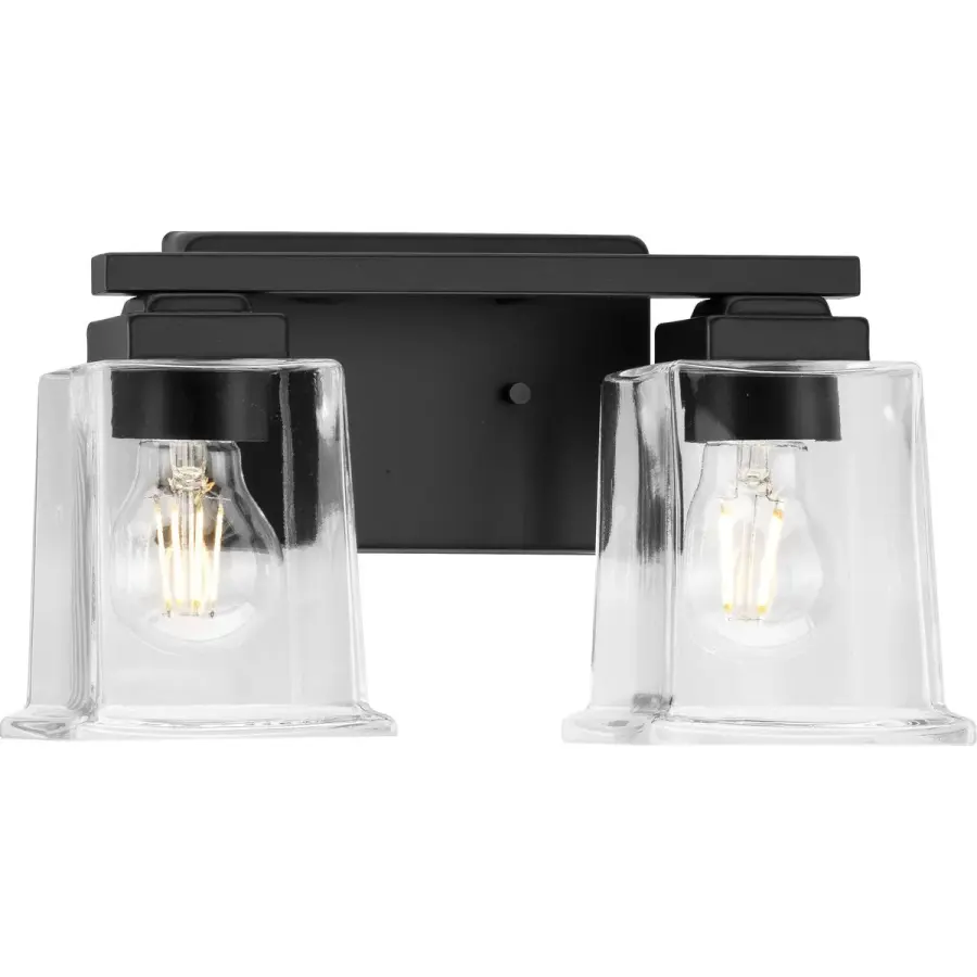 Gilmour Two-Light Clear Glass Bath Vanity Light - Image 1