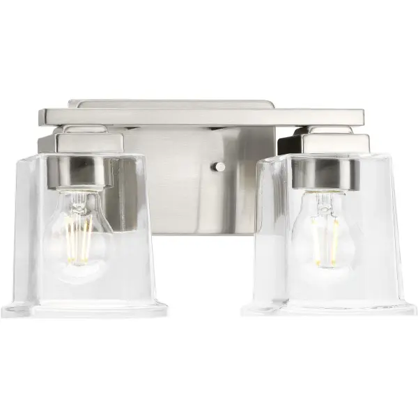 Gilmour Two-Light Clear Glass Bath Vanity Light - Image 2