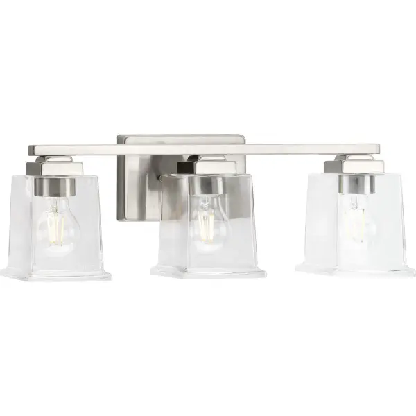 Gilmour Three-Light Clear Glass Bath Vanity Light - Image 2