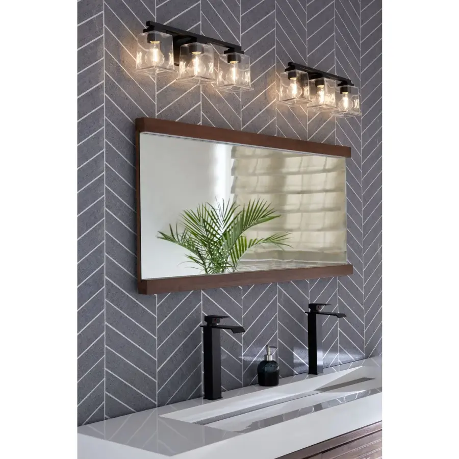 Gilmour Three-Light Clear Glass Bath Vanity Light - Image 3