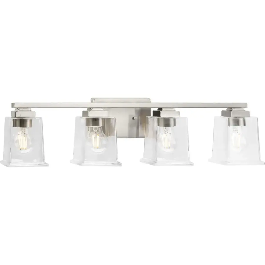 Gilmour Four-Light Clear Glass Bath Vanity Light - Image 1