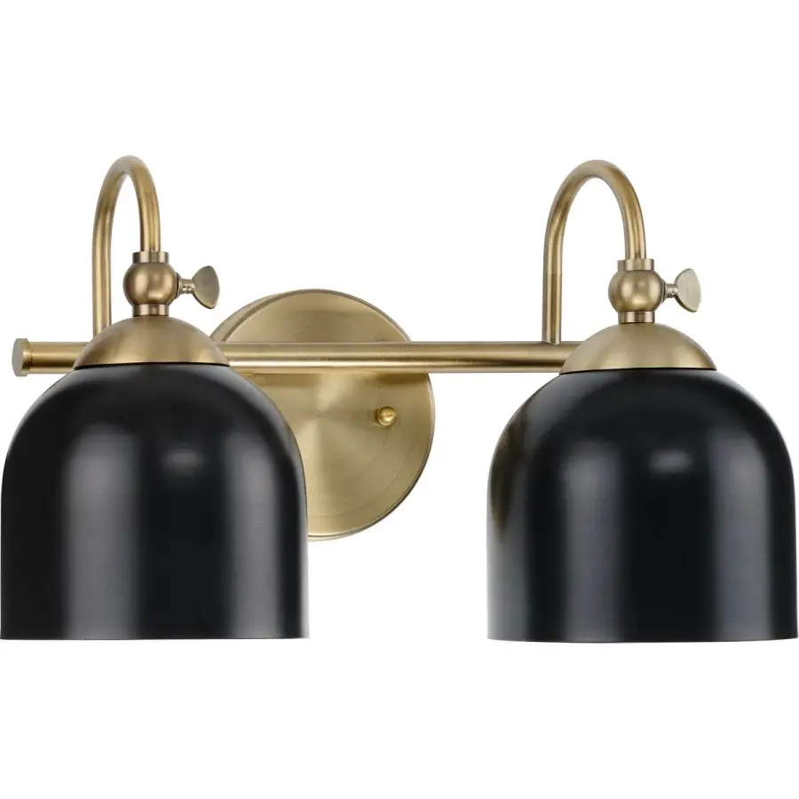 Industrial-Chic Two-Light Vanity with Polished Chrome Finish - Image 1