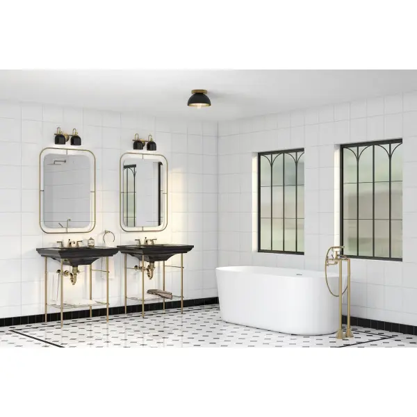 Industrial-Chic Two-Light Vanity with Polished Chrome Finish - Image 3