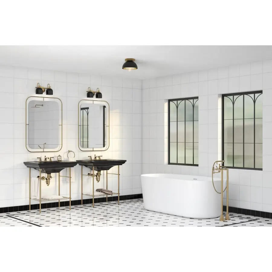 Industrial-Chic Two-Light Vanity with Polished Chrome Finish - Image 3
