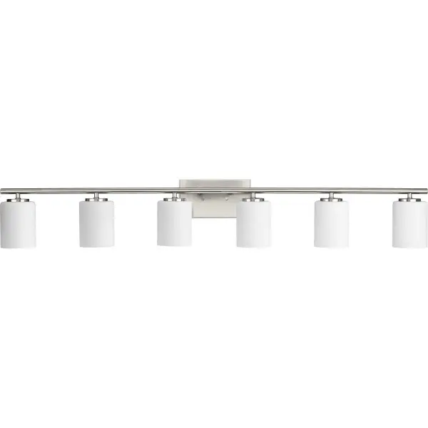 Replay Collection Six-Light Etched White Glass Bath Vanity Light - Image 2