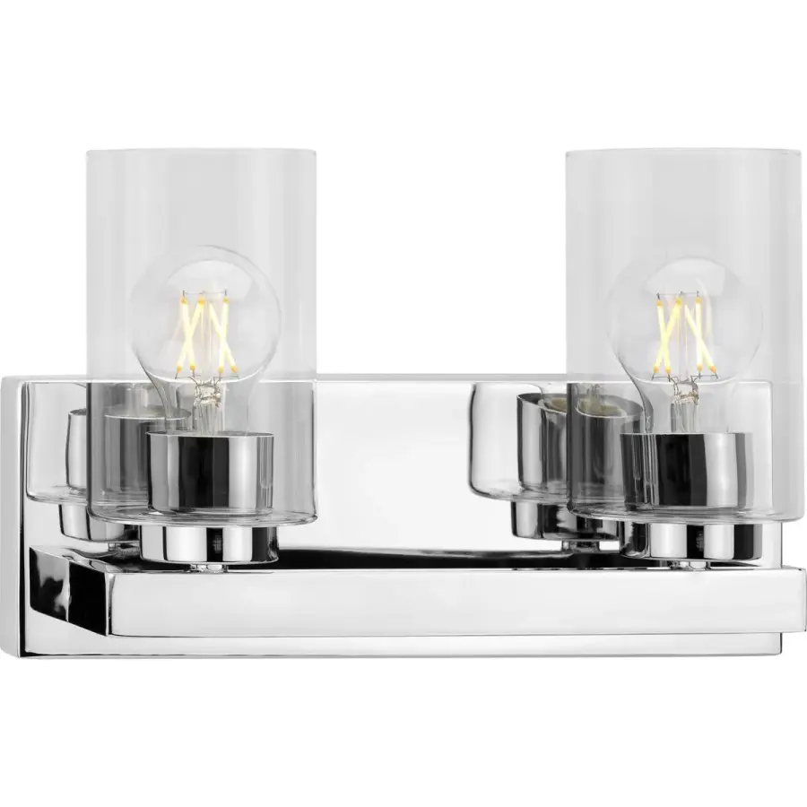 Goodwin Two-Light Vanity Light with Clear Glass - Image 2