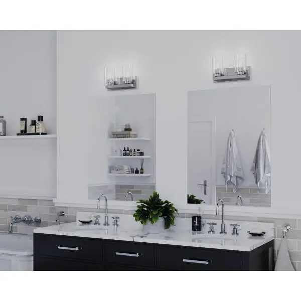 Goodwin Two-Light Vanity Light with Clear Glass - Image 5