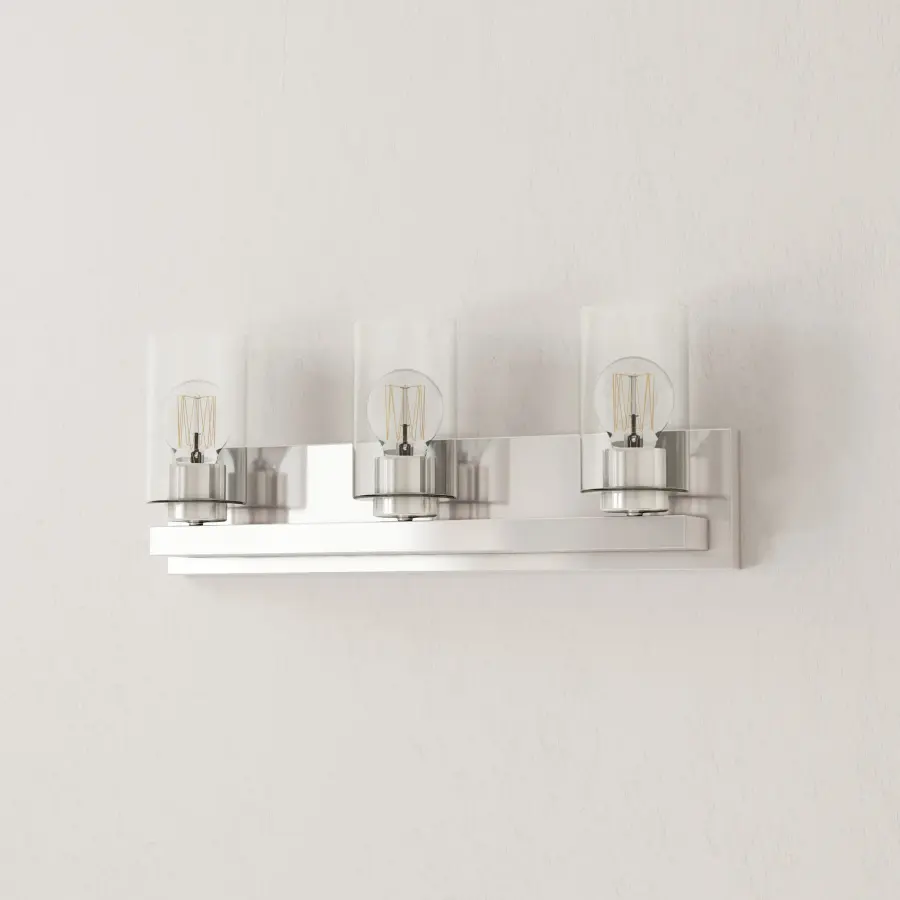 Goodwin Three-Light Vanity Light with Clear Glass - Image 1