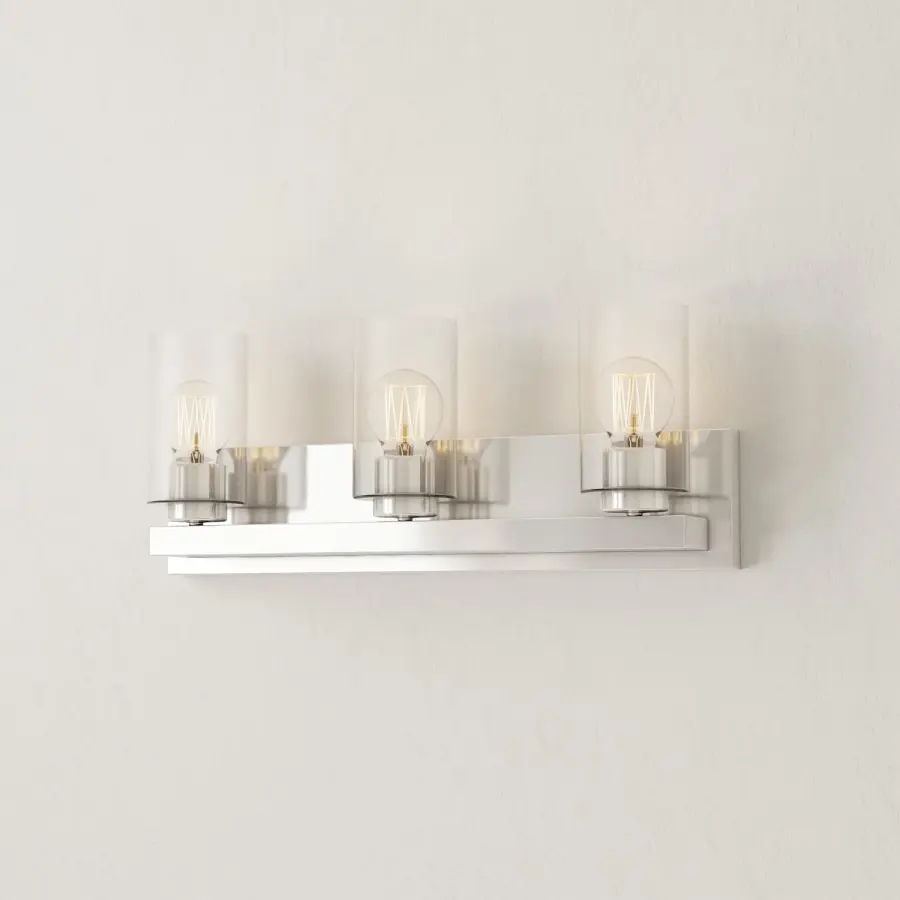 Goodwin Three-Light Vanity Light with Clear Glass - Image 2