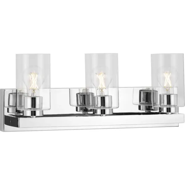 Goodwin Three-Light Vanity Light with Clear Glass - Image 3