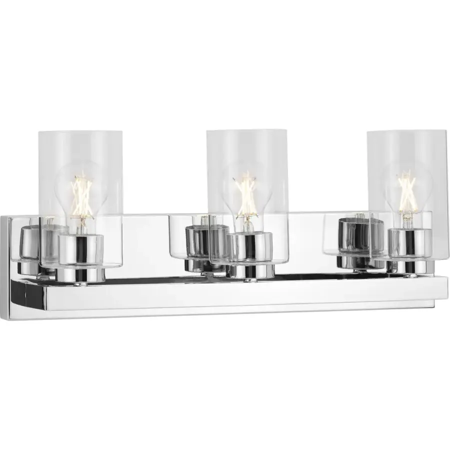 Goodwin Three-Light Vanity Light with Clear Glass - Image 3