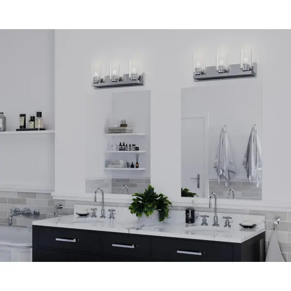 Goodwin Three-Light Vanity Light with Clear Glass - Image 6