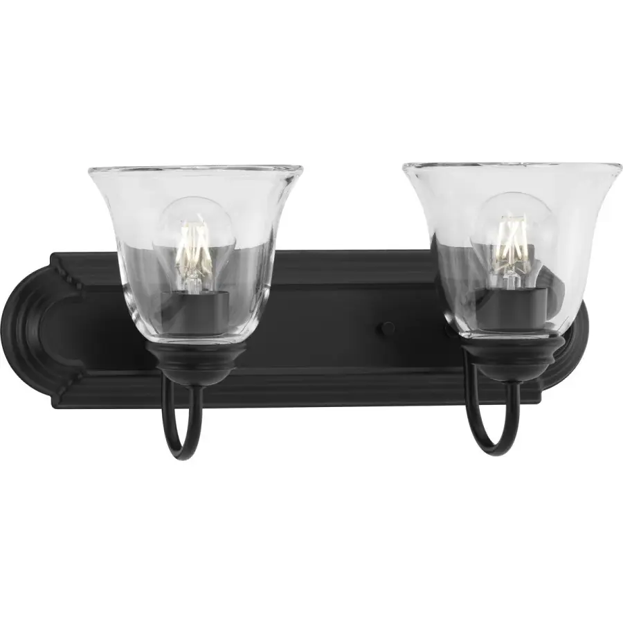 Two-Light Bath Vanity Light with Clear Glass - Image 1