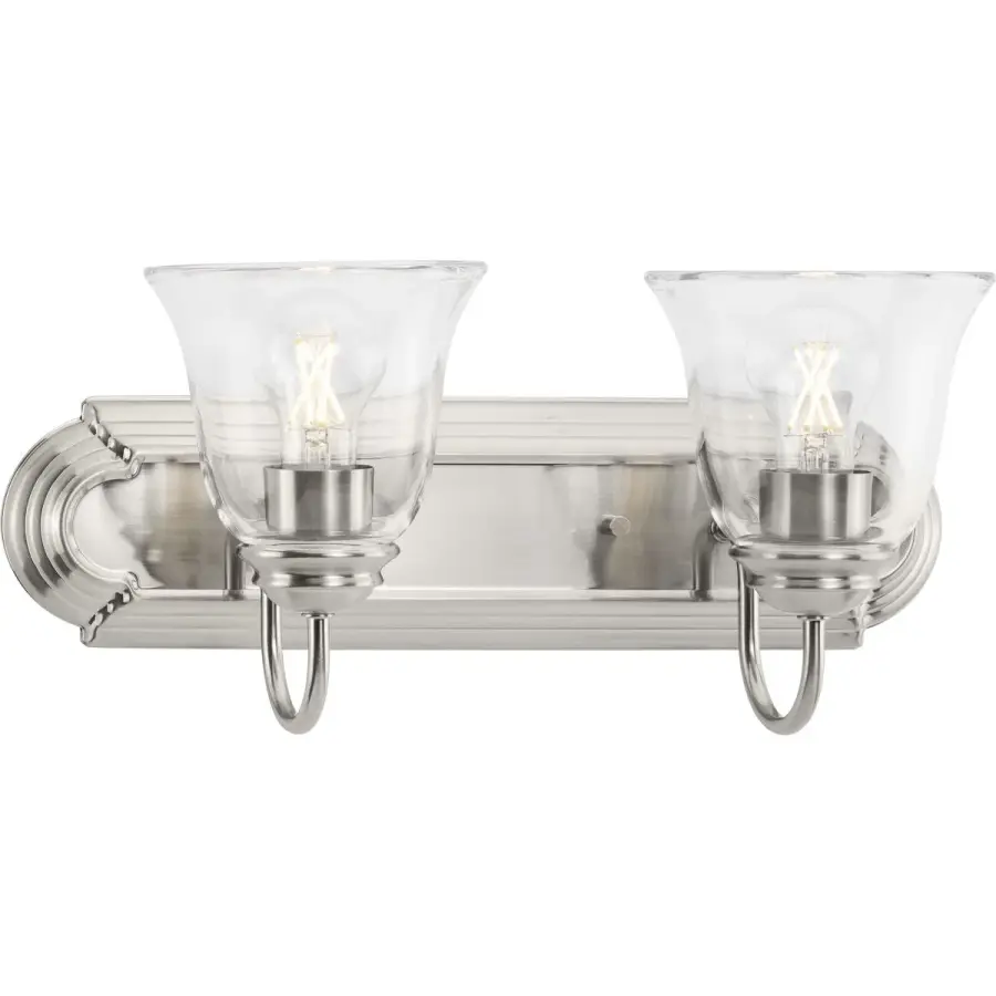 Two-Light Bath Vanity Light with Clear Glass - Image 2